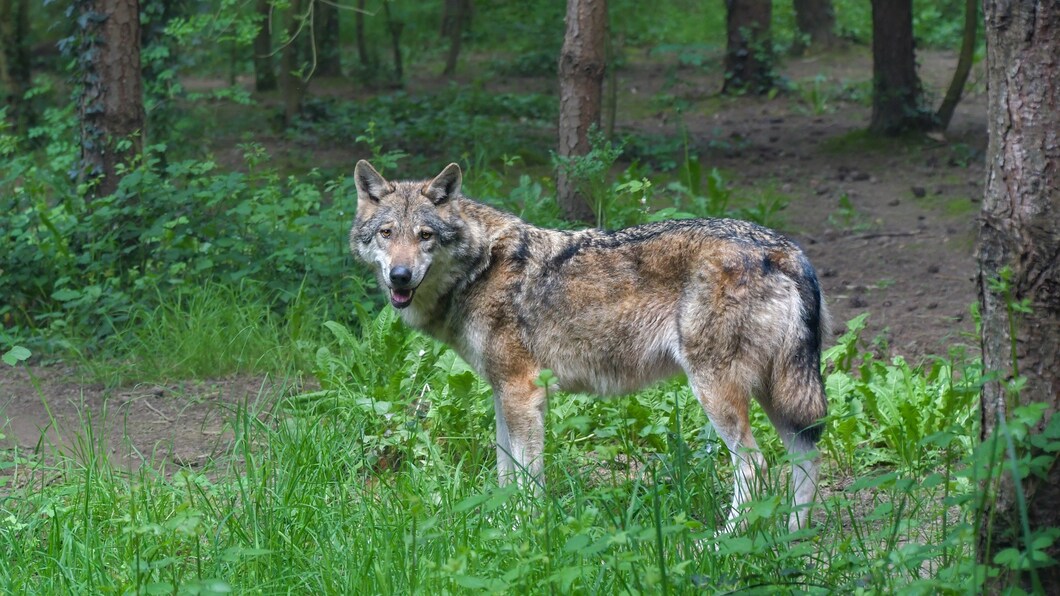 Wolf in het bos