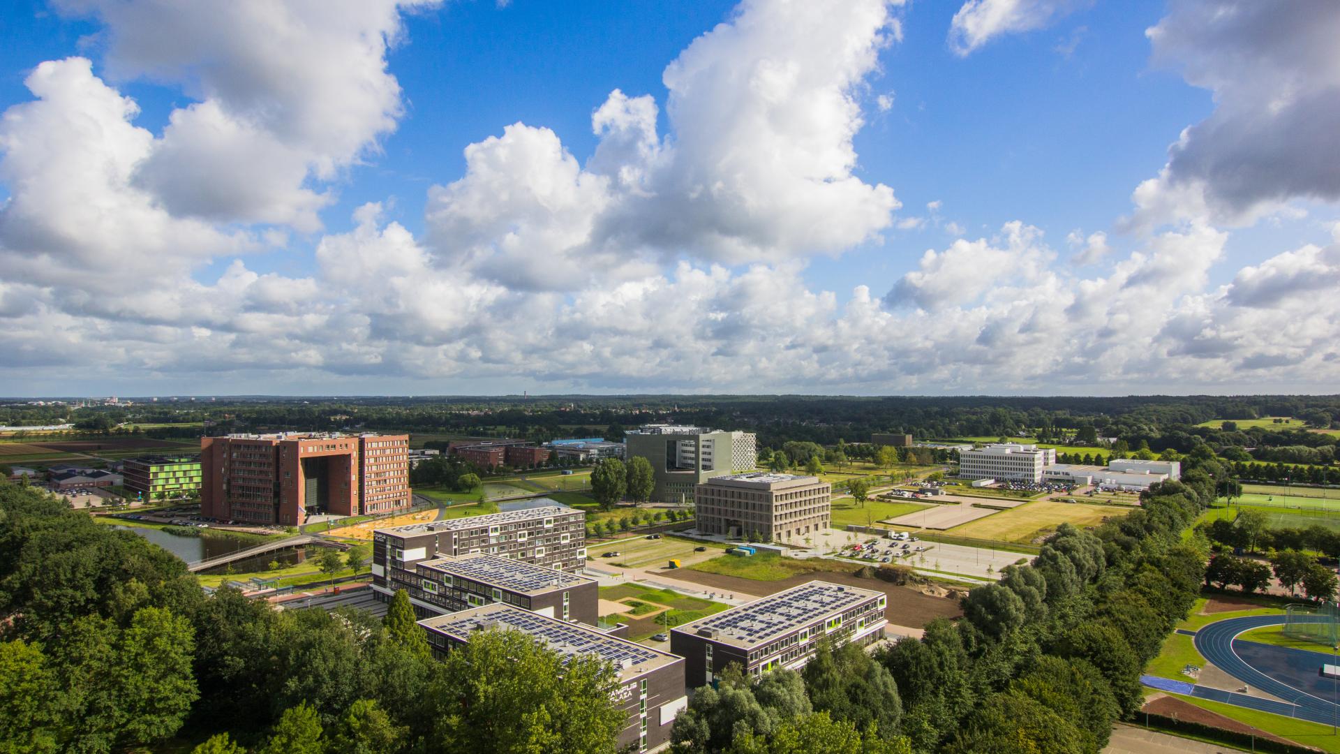 Wageningen campus vanuit de lucht