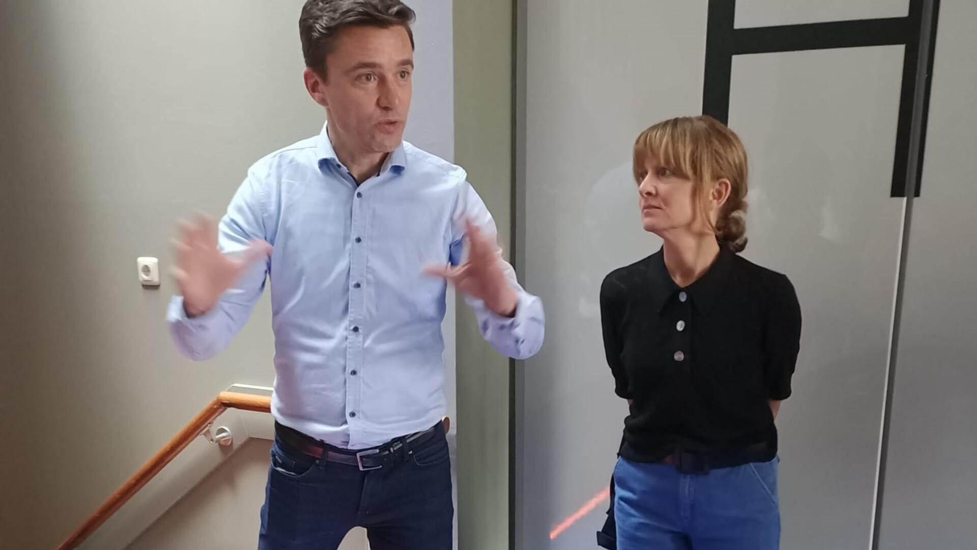 Marieke van 't Hoff (Introdans) en Michiel Nannen (Toneelgroep Oostpool)