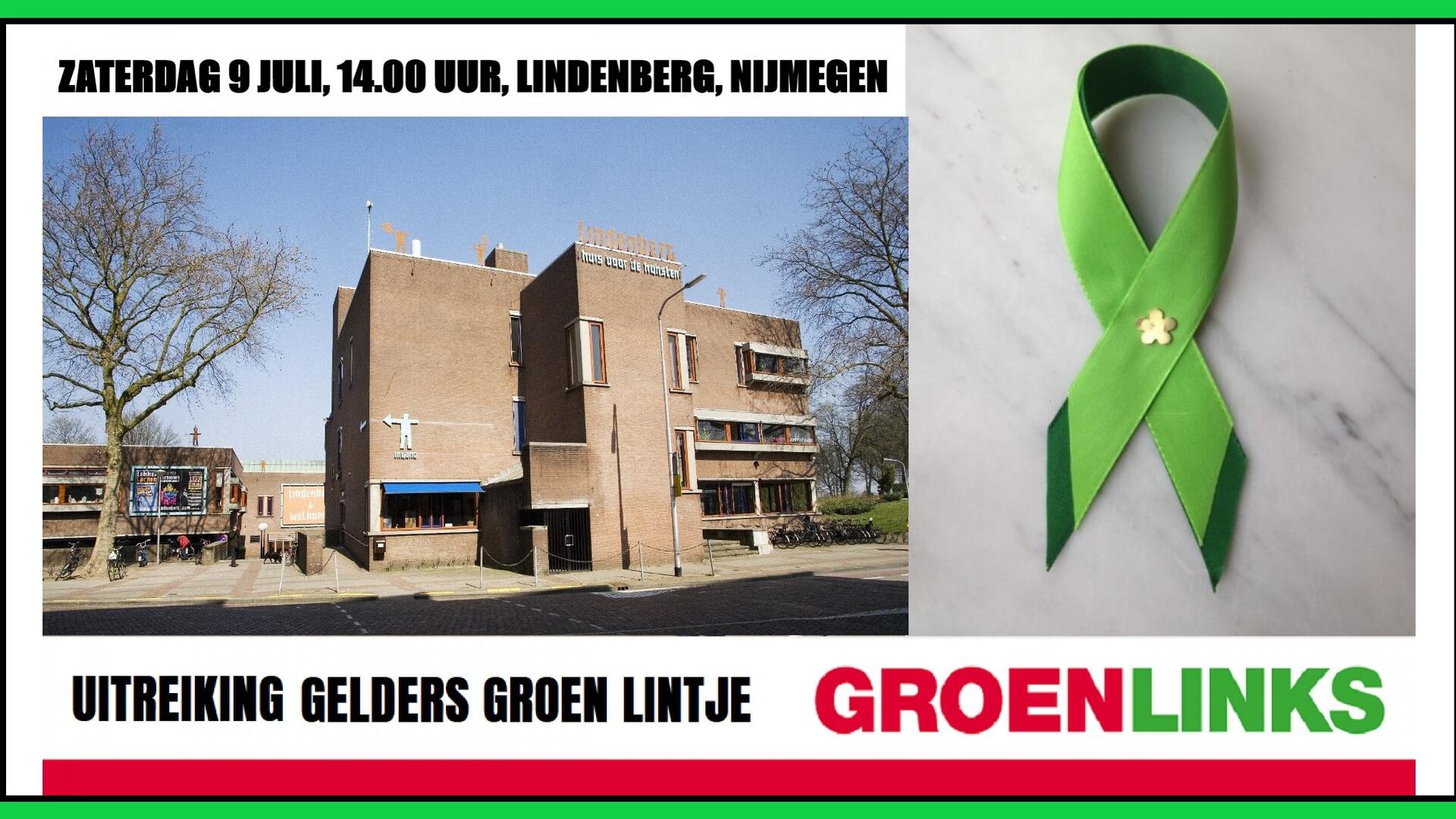 Huis van de Kunsten De Lindenberg Nijmegen en daarnaast een groen lintje