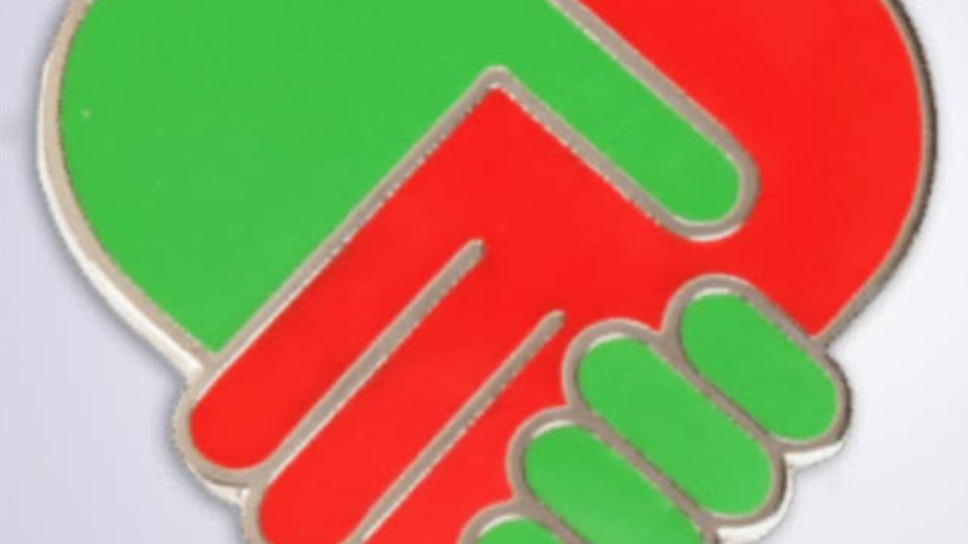 rode en groene handen