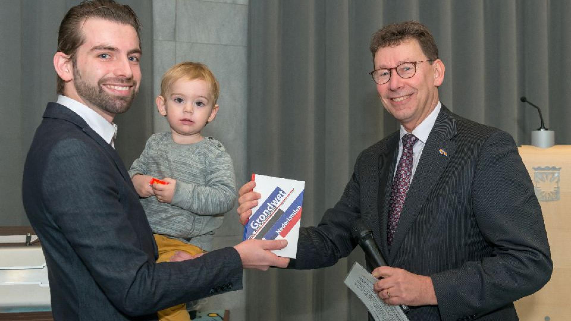 Paul Hofman-Fransen met zoon Abel en Clemens Cornielje (CvK)